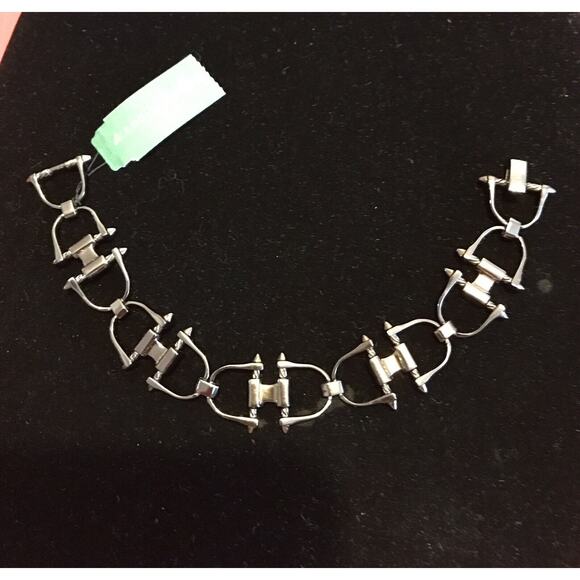 EDDIE BORGO MAN horseBit Link 925 Sterling Silver Bracelet NWT $500 - Picture 3 of 6